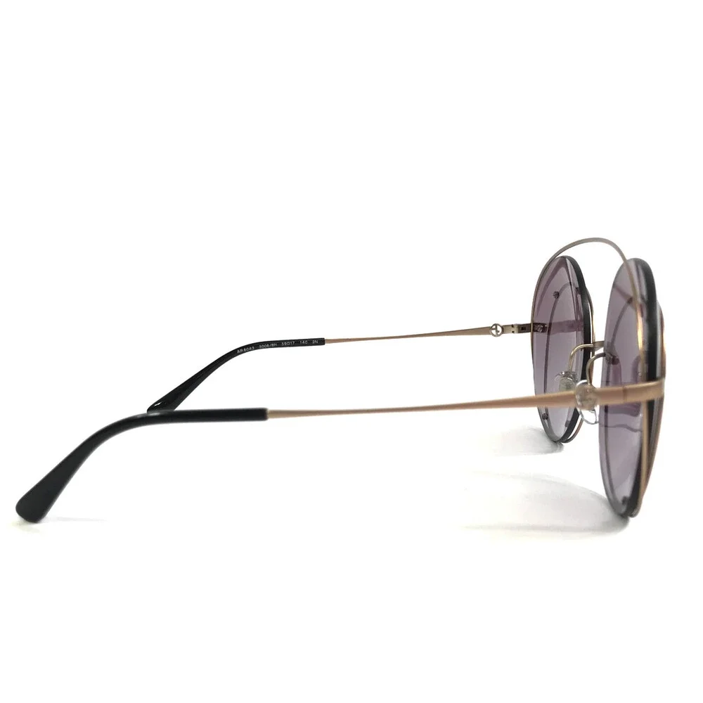 Giorgio Armani Sunglasses AR6043 3006/8H Gold Rimless Frames with Purple Lenses